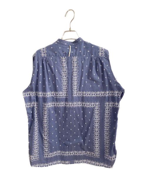 UNDERCOVER（アンダーカバー）UNDERCOVER (アンダーカバー) CAN (キャン・グループ) Cローン プルオーバーシャツ ブルー×ホワイト サイズ:2の古着・服飾アイテム