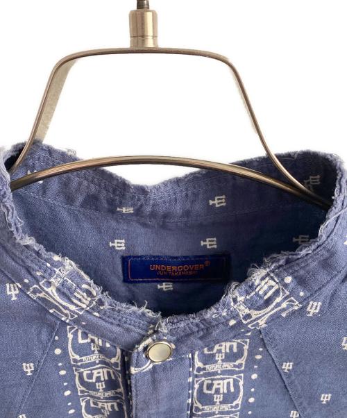 UNDERCOVER（アンダーカバー）UNDERCOVER (アンダーカバー) CAN (キャン・グループ) Cローン プルオーバーシャツ ブルー×ホワイト サイズ:2の古着・服飾アイテム