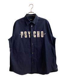 UNDERCOVER（アンダーカバー）の古着「OXワッペン&JQパッチシャツ」｜ネイビー