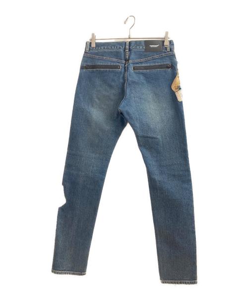 UNDERCOVER（アンダーカバー）UNDERCOVER (アンダーカバー) ハンドビーズ ニーリップ加工 デニムパンツ インディゴ サイズ:2の古着・服飾アイテム
