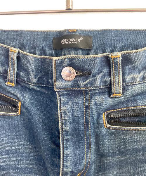 UNDERCOVER（アンダーカバー）UNDERCOVER (アンダーカバー) ハンドビーズ ニーリップ加工 デニムパンツ インディゴ サイズ:2の古着・服飾アイテム