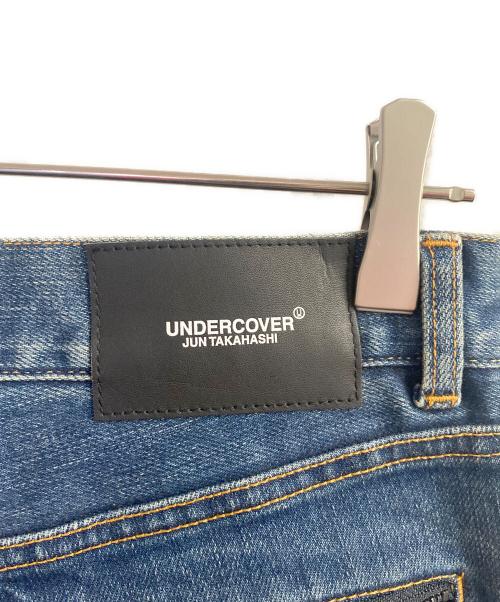 UNDERCOVER（アンダーカバー）UNDERCOVER (アンダーカバー) ハンドビーズ ニーリップ加工 デニムパンツ インディゴ サイズ:2の古着・服飾アイテム