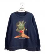 UNDERCOVERアンダーカバー）の古着「D-HANDスウェット」｜ネイビー