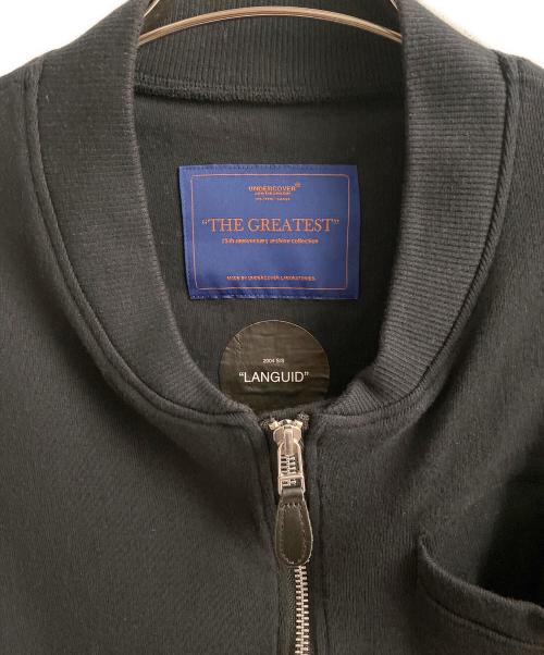 UNDERCOVER（アンダーカバー）UNDERCOVER (アンダーカバー) 歪み加工MA-1スウェット ブラック サイズ:2の古着・服飾アイテム