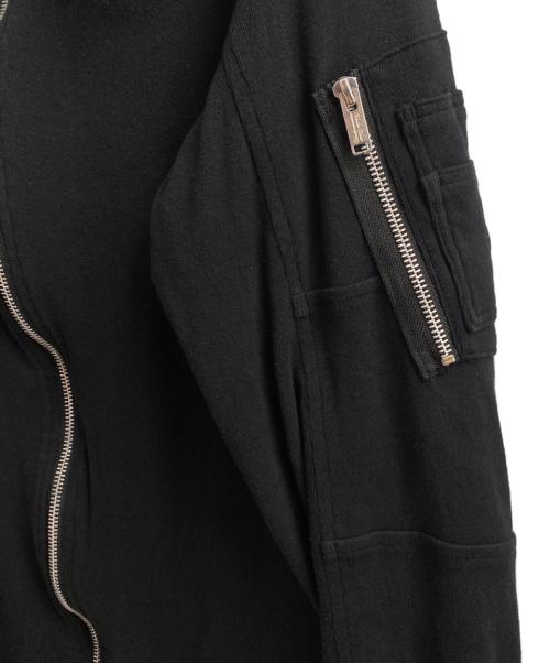 UNDERCOVER（アンダーカバー）UNDERCOVER (アンダーカバー) 歪み加工MA-1スウェット ブラック サイズ:2の古着・服飾アイテム