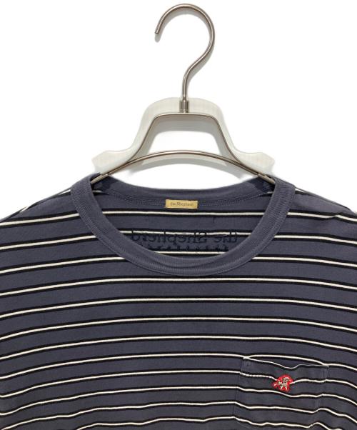 The shepherd UNDERCOVER（ザシェパード アンダーカバー）The shepherd UNDERCOVER (ザシェパード アンダーカバー) ヘビーコットンボーダーTee グレー×ホワイト サイズ:２の古着・服飾アイテム