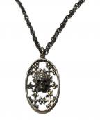Hysteric Glamour×le tabouヒステリックグラマー×ル タブー）の古着「Open work skull motif ネックレス」｜シルバー