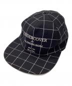 UNDERCOVERアンダーカバー）の古着「Ac/WウィンドウペンCKBBCAP　UP2D4H02」｜ブラック×ホワイト