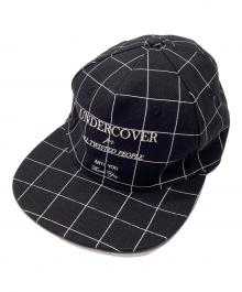 UNDERCOVER（アンダーカバー）の古着「Ac/WウィンドウペンCKBBCAP　UP2D4H02」｜ブラック×ホワイト