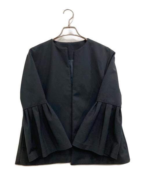 Mila Owen（ミラオーウェン）Mila Owen (ミラオーウェン) フレアタックスリーブジャケット×パンツSET ブラックの古着・服飾アイテム