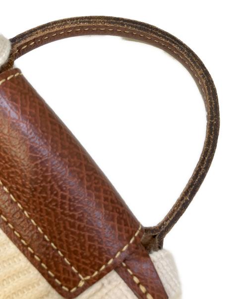 LONGCHAMP（ロンシャン）LONGCHAMP (ロンシャン) LE PLIAGE FILETメッシュポシェット アイボリーの古着・服飾アイテム