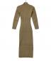 ROSARYMOON（ロザリームーン）の古着「Front Zip Knit Dress」｜ベージュ
