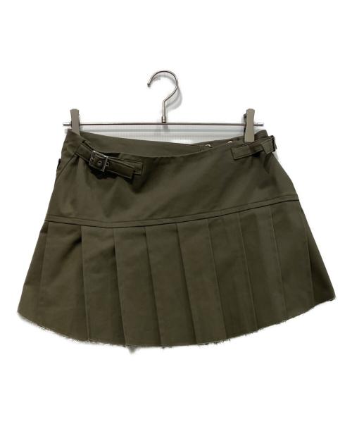 KISHIDAMIKI（キシダミキ）KISHIDAMIKI (キシダミキ) studs wrap skirt オリーブ サイズ:Freeの古着・服飾アイテム