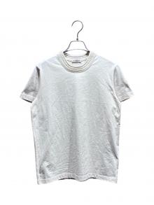 MONCLER（モンクレール）の古着「クロシェ編みコットンTシャツ」｜アイボリー