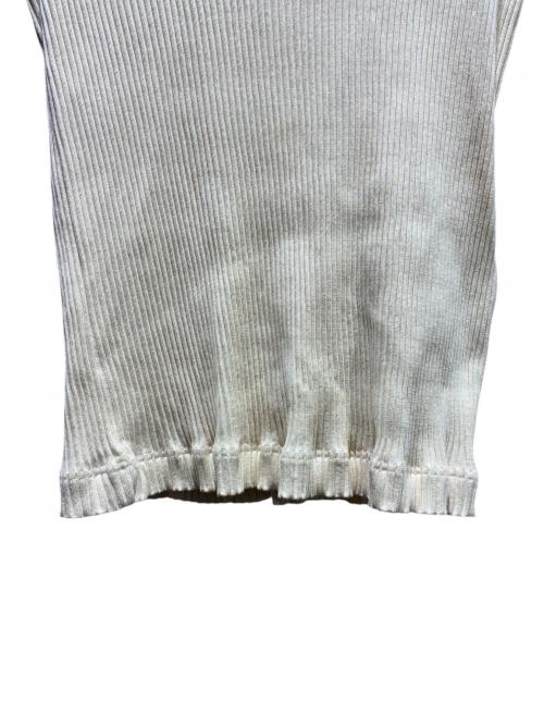 MONCLER（モンクレール）MONCLER (モンクレール) ビーズ装飾ポロニット アイボリー サイズ:Sの古着・服飾アイテム