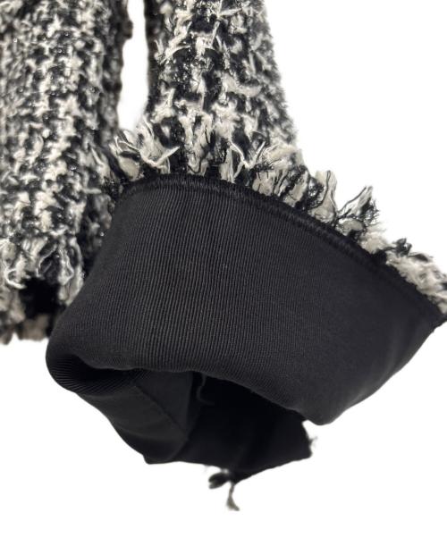 LANVIN COLLECTION（ランバンコレクション）LANVIN COLLECTION (ランバンコレクション) ノーカラーツイードジャケット ブラック サイズ:38の古着・服飾アイテム