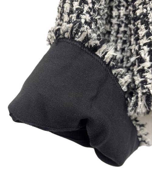 LANVIN COLLECTION（ランバンコレクション）LANVIN COLLECTION (ランバンコレクション) ノーカラーツイードジャケット ブラック サイズ:38の古着・服飾アイテム