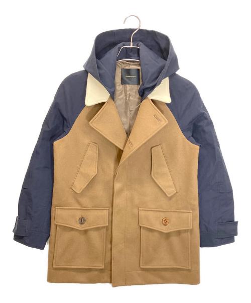 UNDERCOVERISM（アンダーカバーイズム）UNDERCOVERISM (アンダーカバーイズム) N4207　袖配色CaメルトンマウンテンPK ブラウン サイズ:2の古着・服飾アイテム