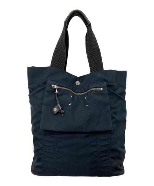 Maison Margiela（メゾンマルジェラ）Maison Margiela (メゾンマルジェラ) STEREOTYPE インサイドアウト トート バッグ ネイビー×ブラックの古着・服飾アイテム