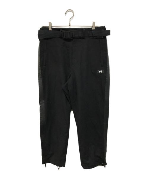 Y-3（ワイスリー）Y-3 (ワイスリー) ウールフランネル サイドシーム ジップパンツ ブラック サイズ:XSの古着・服飾アイテム