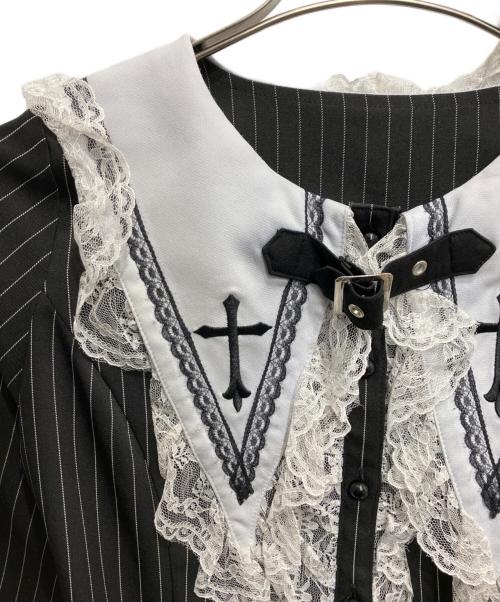 MARS（マーズ）MARS (マーズ) BIG襟クロス刺繍セットアップ ブラック サイズ:FREEの古着・服飾アイテム