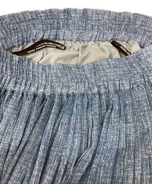 DOUBLE STANDARD CLOTHING（ダブルスタンダードクロージング）DOUBLE STANDARD CLOTHING (ダブルスタンダードクロージング) デニムプリントシフォンスカート ブルー サイズ:38の古着・服飾アイテム