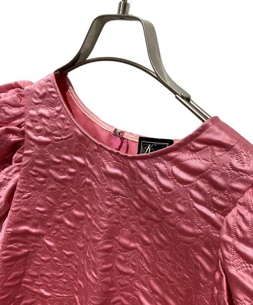 KEITA MARUYAMA（ケイタマルヤマ）KEITA MARUYAMA (ケイタマルヤマ) Rose Jacquard ブラウス ピンク サイズ:１の古着・服飾アイテム