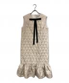 Adonisisアドニシス）の古着「キルティングマーメイドリボンドレス」｜ベージュ