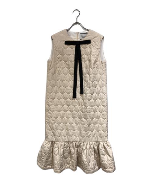Adonisis（アドニシス）Adonisis (アドニシス) キルティングマーメイドリボンドレス ベージュ サイズ:SIZE Freeの古着・服飾アイテム