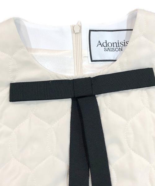 Adonisis（アドニシス）Adonisis (アドニシス) キルティングマーメイドリボンドレス ベージュ サイズ:SIZE Freeの古着・服飾アイテム