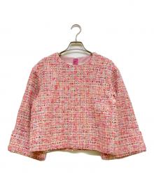 M Maglie le cassetto（エム マーリエ ル カセット）の古着「ファンシーツイードブラウス」｜ピンク