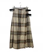 O'NEIL OF DUBLINオニールオブダブリン）の古着「ウールロングラップスカート」｜ベージュ