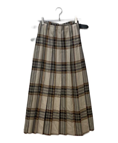 O'NEIL OF DUBLIN（オニールオブダブリン）O'NEIL OF DUBLIN (オニールオブダブリン) ウールロングラップスカート ベージュ サイズ:8の古着・服飾アイテム