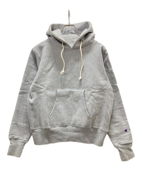 Champion REVERSE WEAVE（チャンピオン リバース ウィーブ）Champion REVERSE WEAVE (チャンピオン リバース ウィーブ) プルオーバーパーカー グレー サイズ:Mの古着・服飾アイテム