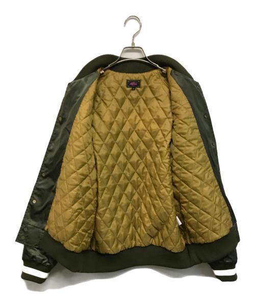 ROTAR（ローター）ROTAR (ローター) Nylon Twill Stadium Jumper（ナイロンツイルスタジアムジャンパー） オリーブ サイズ:Lの古着・服飾アイテム
