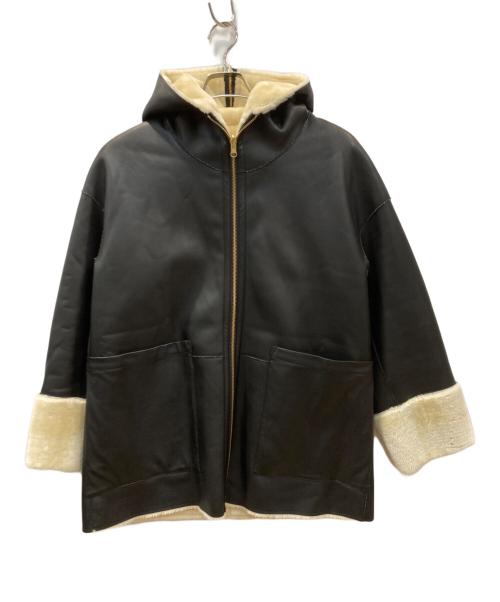 BARNYARDSTORM（バンヤードストーム）BARNYARDSTORM (バンヤードストーム) ムートンライク2WAYコート ブラックの古着・服飾アイテム