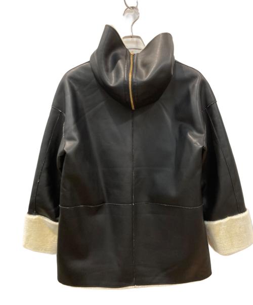 BARNYARDSTORM（バンヤードストーム）BARNYARDSTORM (バンヤードストーム) ムートンライク2WAYコート ブラックの古着・服飾アイテム