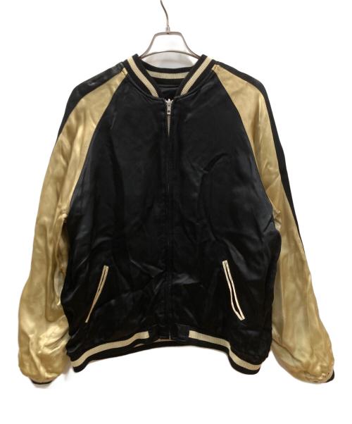 百花繚乱（ヒャッカリョウラン）百花繚乱 (ヒャッカリョウラン) リバーシブルスカジャン ブラック サイズ:XLの古着・服飾アイテム