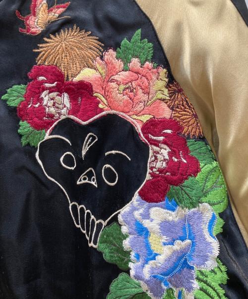 百花繚乱（ヒャッカリョウラン）百花繚乱 (ヒャッカリョウラン) リバーシブルスカジャン ブラック サイズ:XLの古着・服飾アイテム