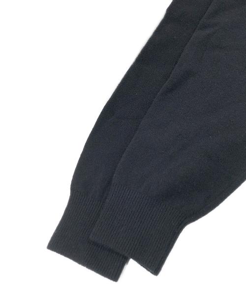 VOWELS（バウルズ）vowels (バウルズ) KNITTED HOODIE ブラック サイズ:SIZE 2の古着・服飾アイテム