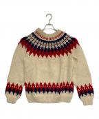 A BATHING APE×POST O'ALLS×CANADIAN SWEATERア ベイシング エイプ×ポストオーバーオールズ×カナディアンセーター）の古着「ノルディックセーター」｜アイボリー