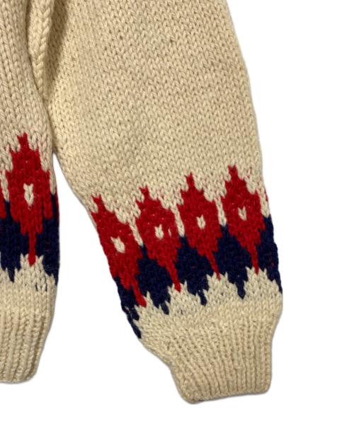 A BATHING APE（ア ベイシング エイプ）A BATHING APE (ア ベイシング エイプ) POST O'ALLS (ポストオーバーオールズ) CANADIAN SWEATER (カナディアンセーター) ノルディックセーター アイボリー サイズ:Freeの古着・服飾アイテム