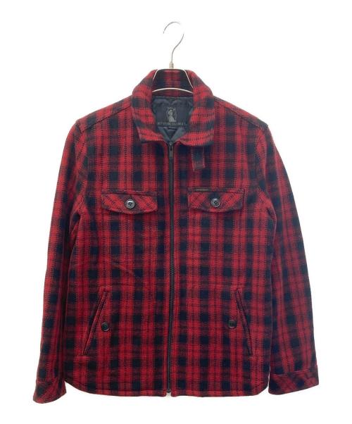 Hysteric Glamour（ヒステリックグラマー）Hysteric Glamour (ヒステリックグラマー) ウールチェック ジャケット レッド サイズ:Mの古着・服飾アイテム