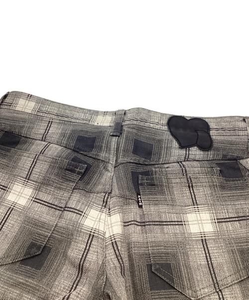 n(n) by NUMBER (N)INE（エヌエヌバイナンバーナイン）n(n) by NUMBER (N)INE (エヌエヌバイナンバーナイン) オンブレチェック スキニーパンツ ブラック サイズ:3の古着・服飾アイテム