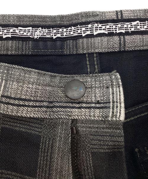 n(n) by NUMBER (N)INE（エヌエヌバイナンバーナイン）n(n) by NUMBER (N)INE (エヌエヌバイナンバーナイン) オンブレチェック スキニーパンツ ブラック サイズ:3の古着・服飾アイテム