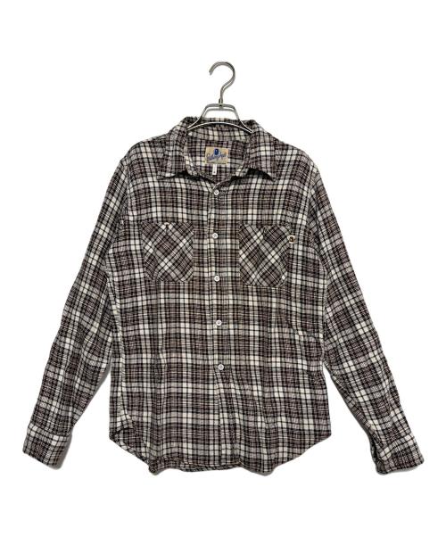 A BATHING APE（ア ベイシング エイプ）A BATHING APE (ア ベイシング エイプ) ネルシャツ ブラウン サイズ:Mの古着・服飾アイテム