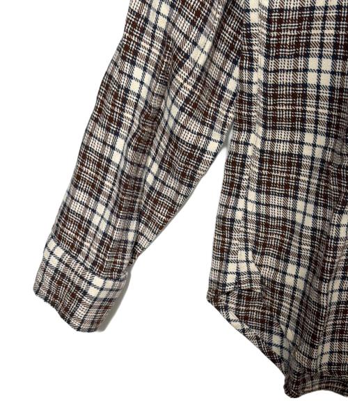 A BATHING APE（ア ベイシング エイプ）A BATHING APE (ア ベイシング エイプ) ネルシャツ ブラウン サイズ:Mの古着・服飾アイテム