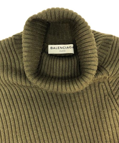 BALENCIAGA（バレンシアガ）BALENCIAGA (バレンシアガ) タートルネックニット グリーン サイズ:SIZE 36の古着・服飾アイテム