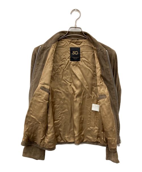 Cinquanta（チンクワンタ）Cinquanta (チンクワンタ) SUEDE SINGLE RIDERS ブラウン サイズ:44の古着・服飾アイテム