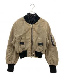 DIESEL（ディーゼル）の古着「zip design crop blouson」｜カーキ